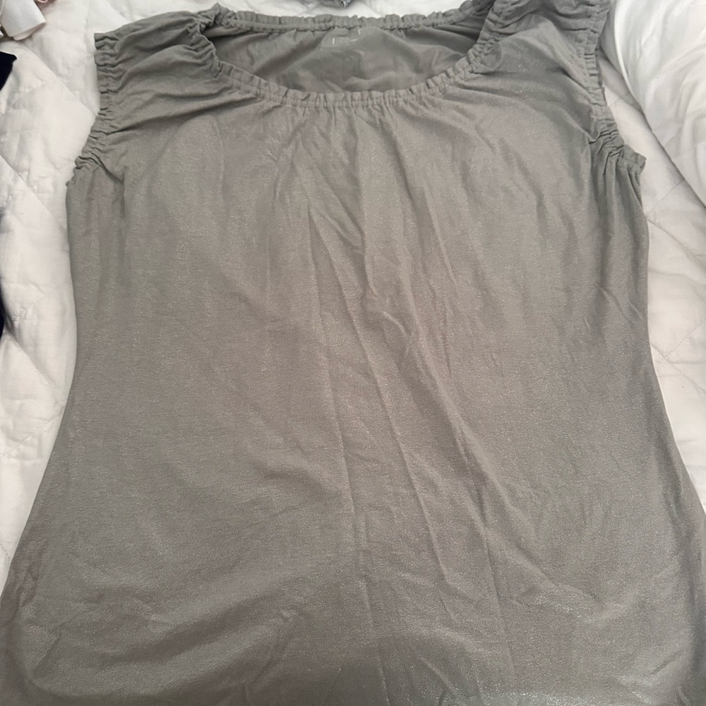 LOFT Shimmering Gray Blouse